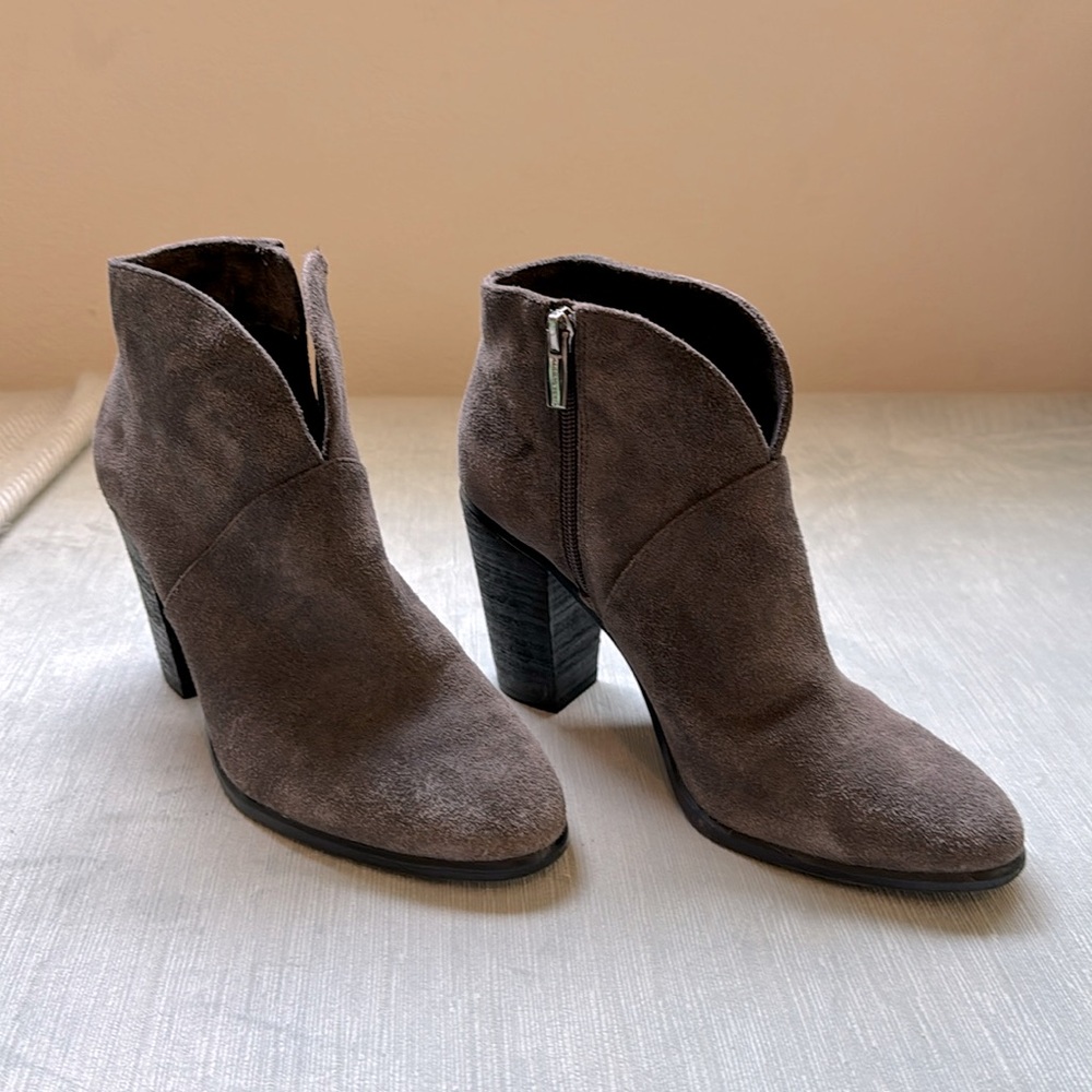 Vince Camuto Gray Suede Booties